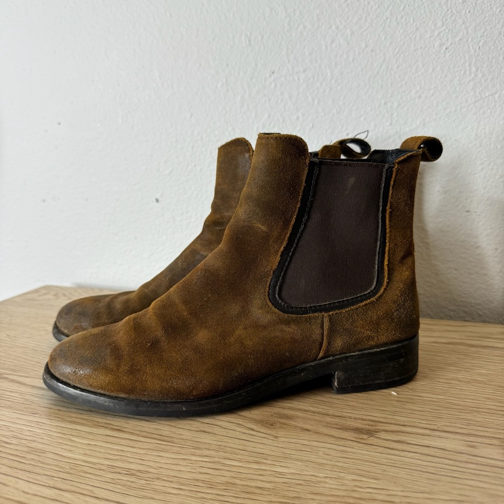 Thursday Boot‎ Co Brown Suede Leather Chelsea Duke Boots Womens Size 6.5